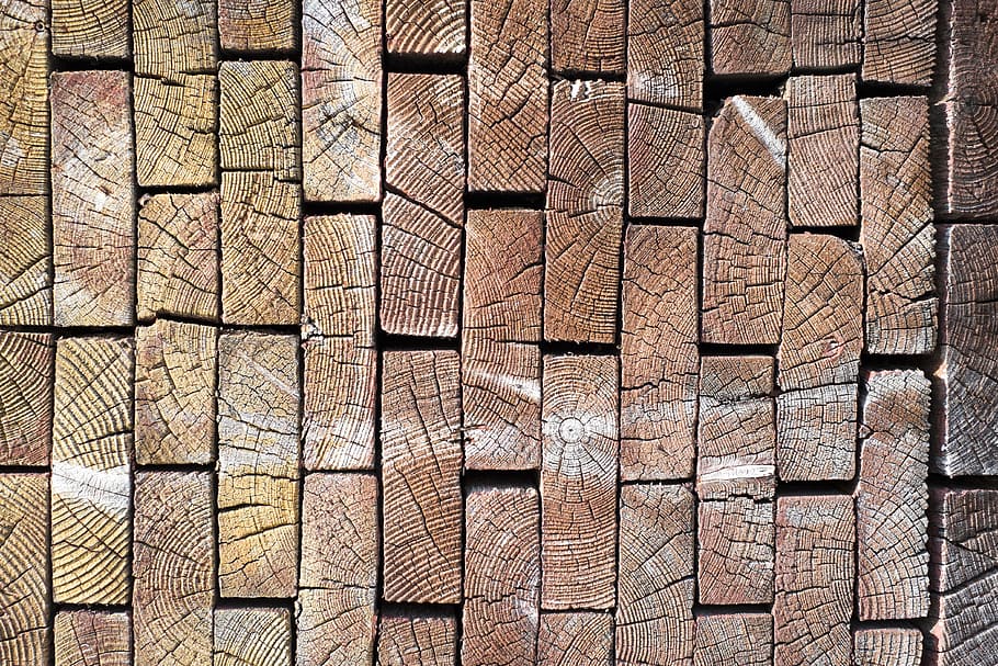 brown wall brick, brown concrete brick wall, pile, bricks, wood HD wallpaper