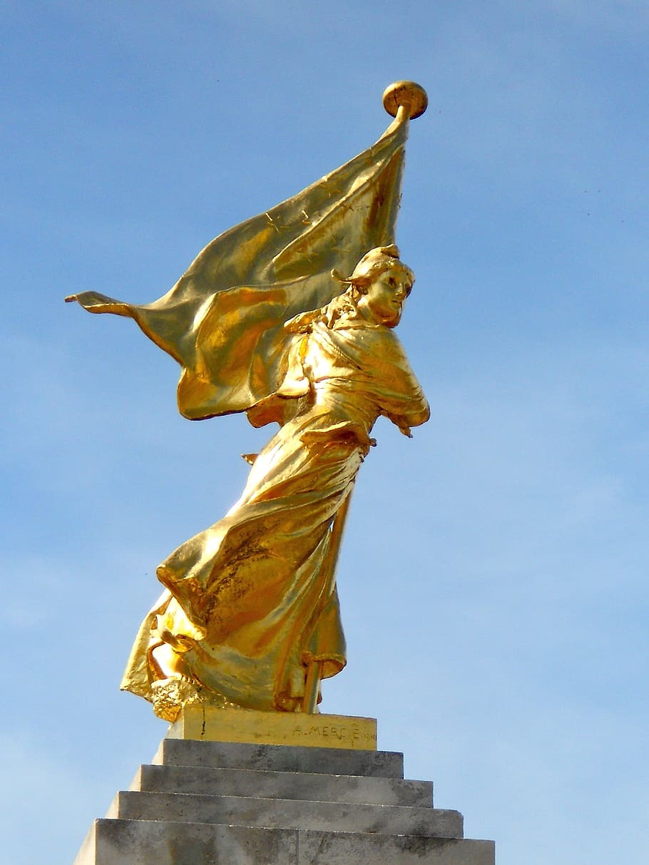 Statue, Monument, Sculpture, Baltimore, maryland, sky, clouds HD wallpaper
