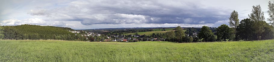 panorama, nature, panoramic image, landscape, grass, plant HD wallpaper