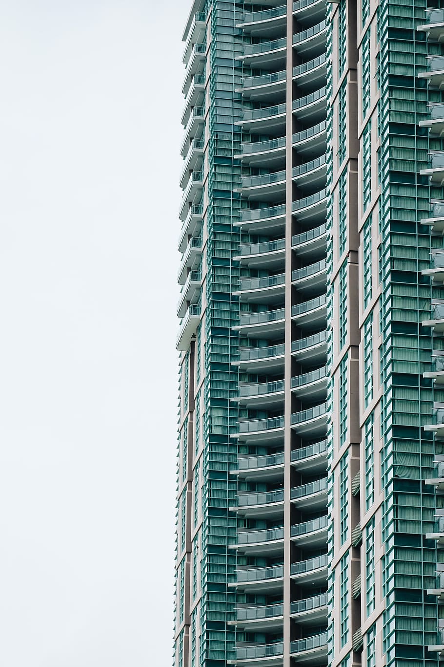 low angle photography of curtain building, high rise building HD wallpaper