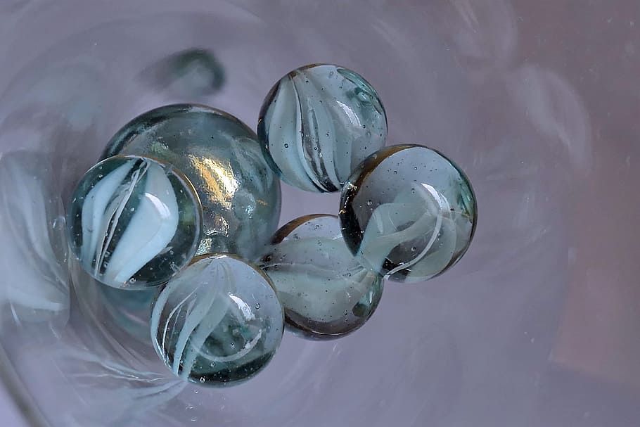 marble toy lot on glass bottle, Gloss, Ball, glass ball, glaskugeln