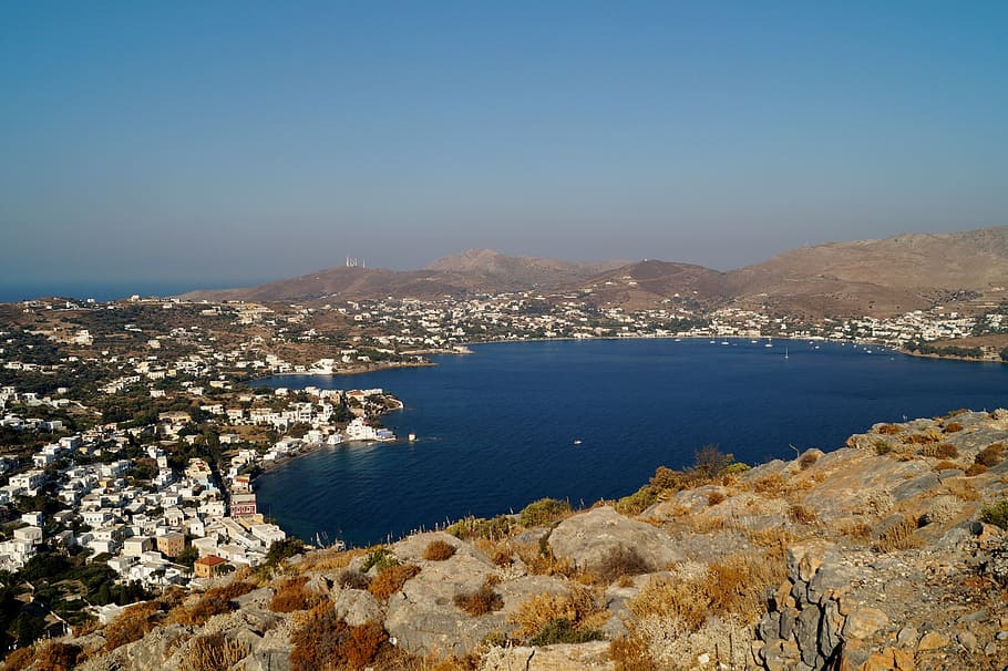 sea, island, leros, bay, greece, holidays, water, scenics - nature, HD wallpaper
