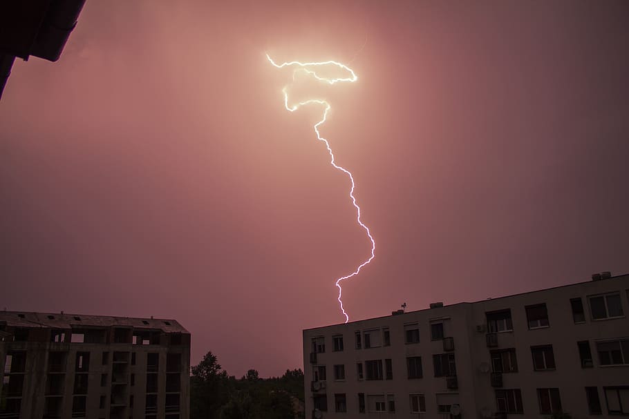 Lightning, Nature, Storm, danger, power in nature, thunderstorm HD wallpaper