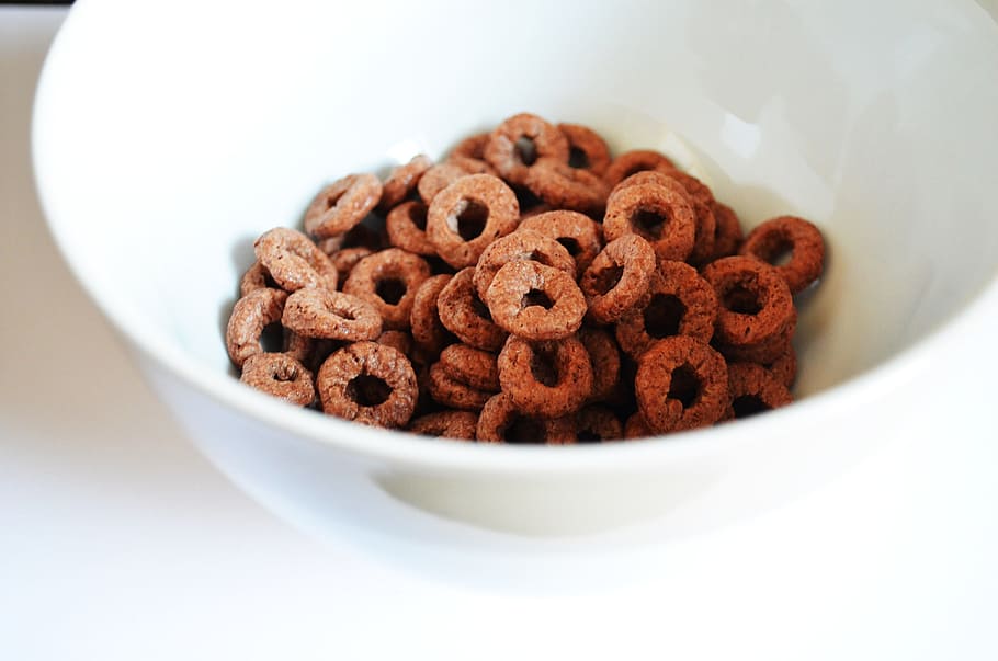 Chocolate, Rings, Breakfast, Brunch, energy, sweetness, background HD wallpaper
