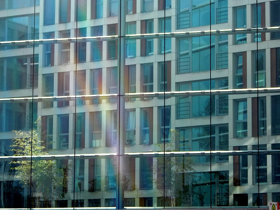 facade, window, glass, building, architecture, reflection, mirroring HD wallpaper