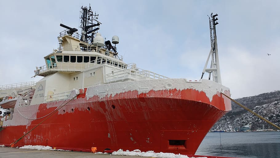 Ship, Ice, Winter, St John'S, newfoundland, vessel, transportation HD wallpaper