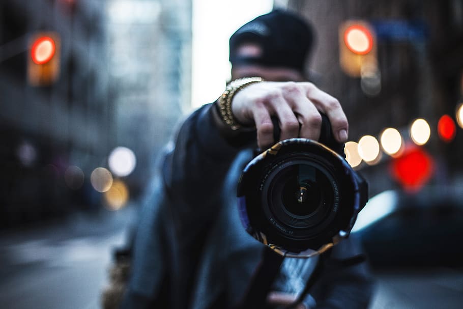 camera, canon, lens, flash, photography, photographer, people HD wallpaper