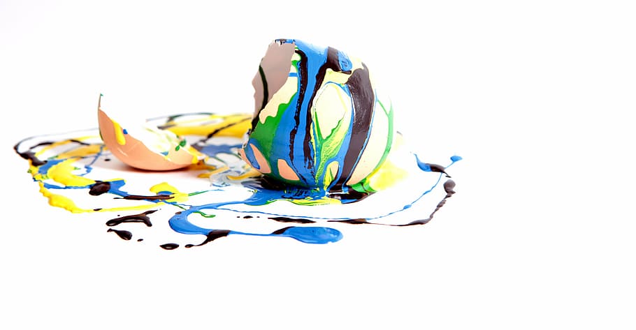 egg, eggshell, hen's egg, broken, open, color, eggs color, empty HD wallpaper