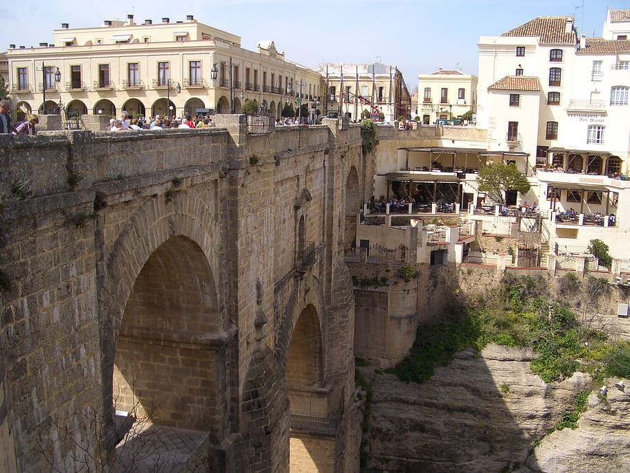 ronda, spain, town, europe, architecture, bridge, andalusia, HD wallpaper