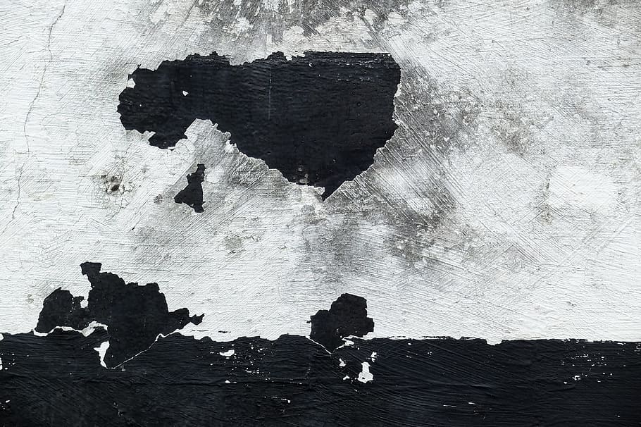 white and black painted wall, grunge, old, dirty, texture, pattern HD wallpaper
