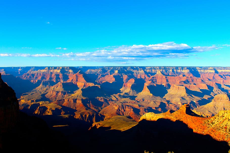 Overview of the landscape at Grand Canyon National Park, Arizona, HD wallpaper