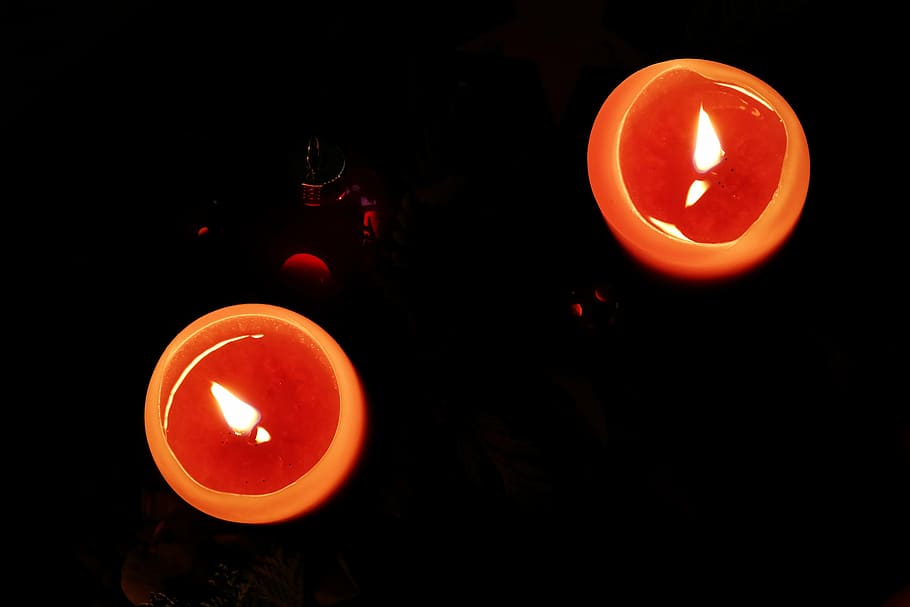 advent, candles, lights, meditative, christmas, flame, orange HD wallpaper
