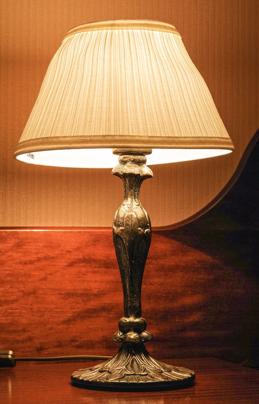 replacement lamp, lampshade, light, night light, table, furniture HD wallpaper