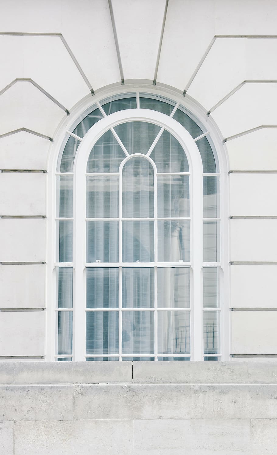 arched window, glass, white, glass - Material, architecture HD wallpaper