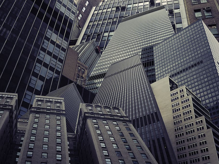 architecture, city, business, office, skyscraper, collage, windows HD wallpaper