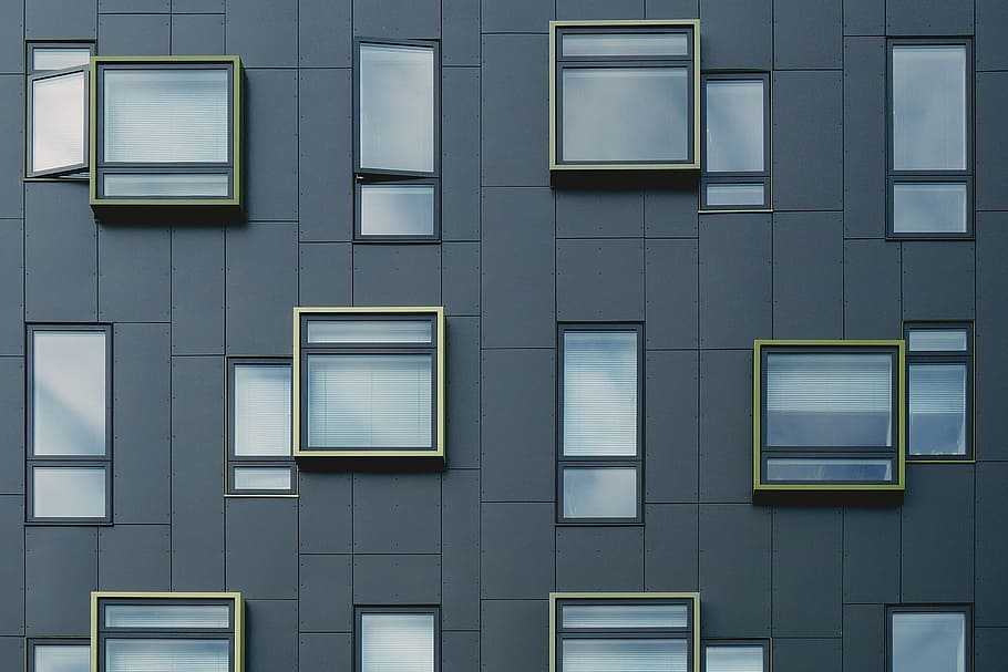 building windows, photo, architecture, city, urban, condo, apartment HD wallpaper
