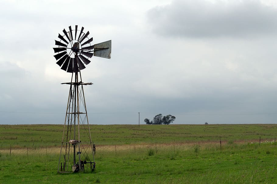 Windmill, Landscape, Nature, alternative energy, wind power HD wallpaper