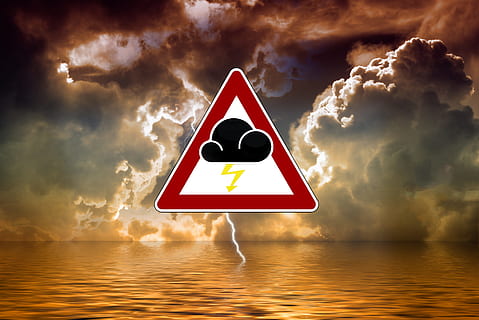 storm, severe weather warning, forward, sea, water, wave, lake HD wallpaper