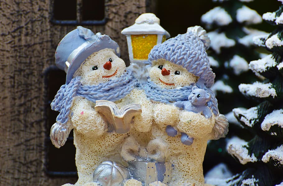 winter, snow man, figure, snowmen, wintry, deco, christmas, HD wallpaper