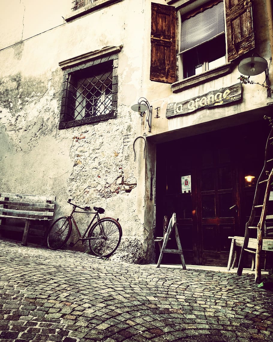 HD wallpaper asolo via calle bar bicycle desolation