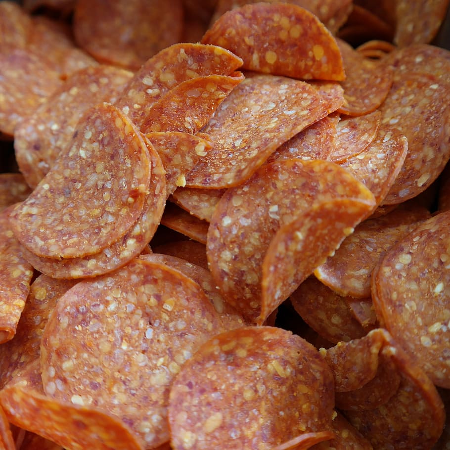 salami, sausage, slice, snack, meat, food, food and drink, full frame HD wallpaper