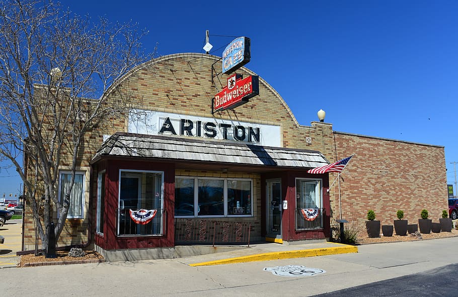 Ariston, Restaurant, Route 66, litchfield, illinois, travel, HD wallpaper