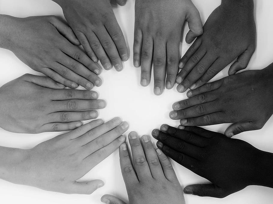 HD wallpaper: human hands, share, one for all and all for one, heart ...