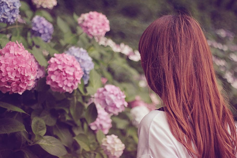 women, nature, outdoors, flower, caucasian Ethnicity, females HD wallpaper