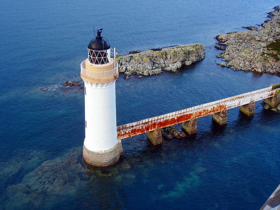 lighthouse, sea, ocean, water, nautical, marine, landscape HD wallpaper