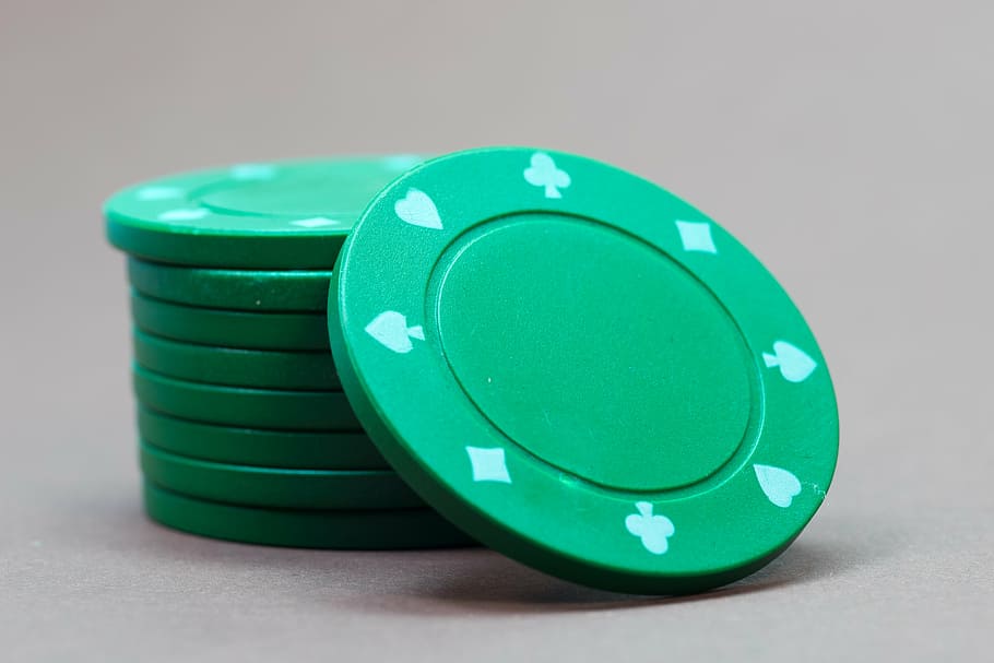 close up photo of poker chips, card game, game bank, play, gambling