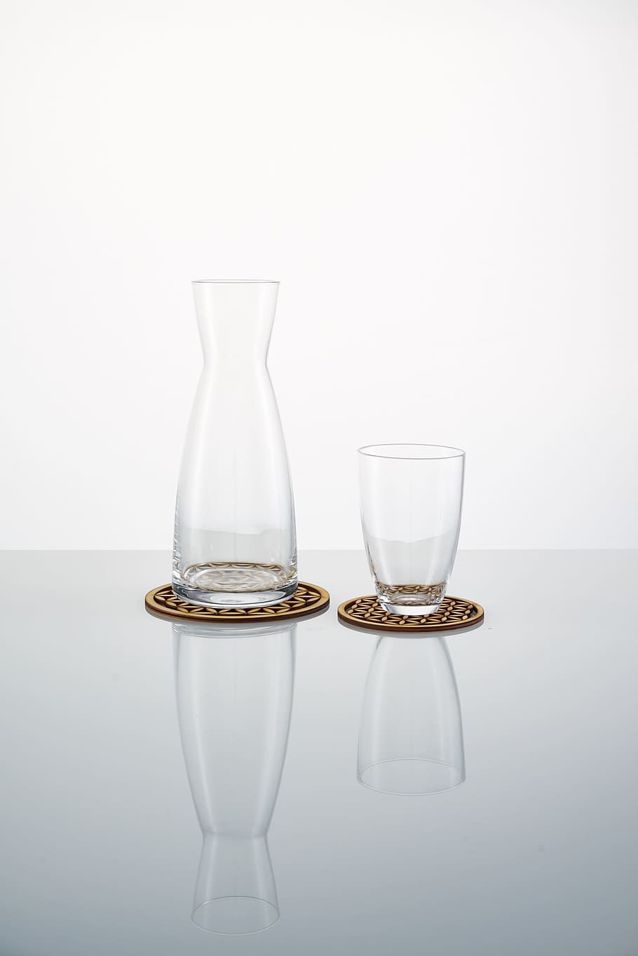coaster, glass mug, glasses, studio shot, indoors, white background HD wallpaper