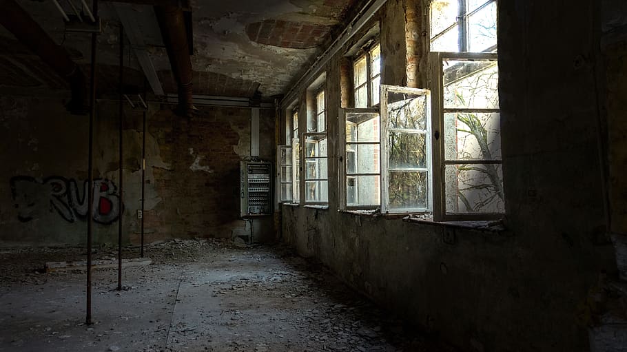 abandoned, window, architecture, within, house, old, empty HD wallpaper