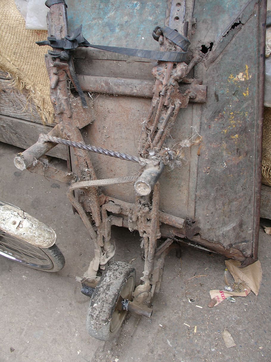 tools, work, farm, ground, abandoned, metal, no people, day HD wallpaper