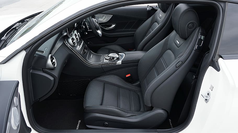 empty vehicle interior, car, auto, automobile, leather, steering HD wallpaper