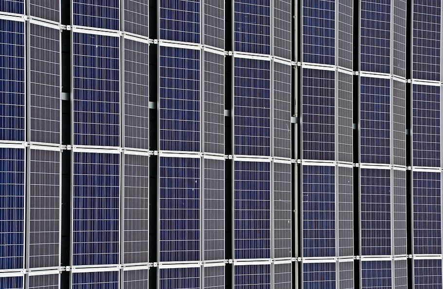 blue and white solar panels digital wallpaper, solar cells, photovoltaic