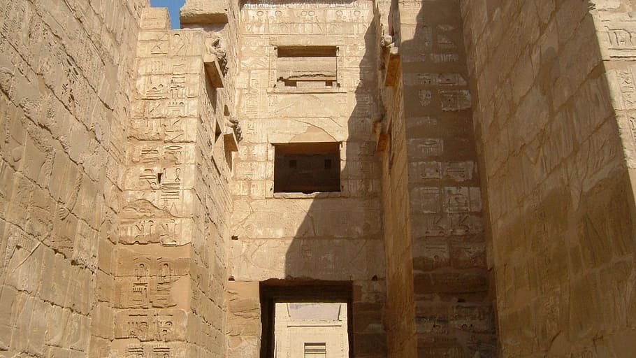 habu temple, syrian style temple, luxor west bank, egypt, luxor - Thebes, HD wallpaper