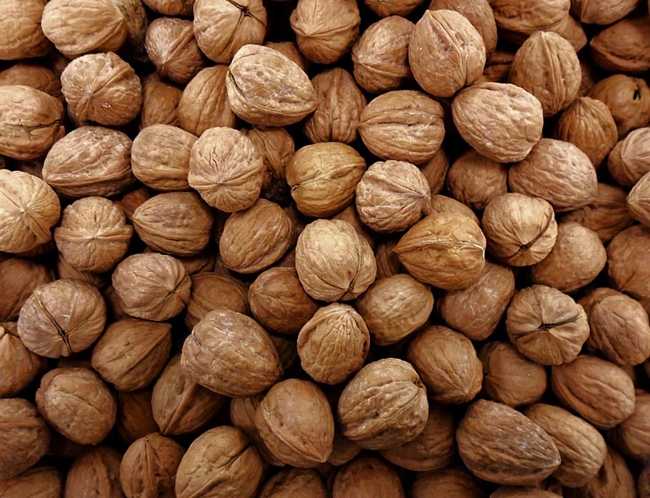 walnuts, market, texture, background, food, nutrition, healthy HD wallpaper