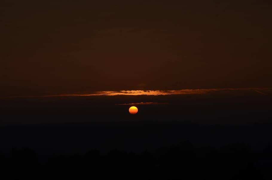 Sun, Sunset, Sunrise, Greiz, thuringia germany, sky, twilight HD wallpaper
