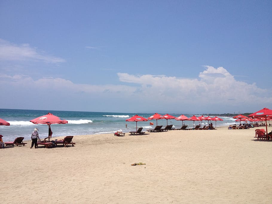 bali, beach, waves, sky, water, land, sea, sand, scenics - nature HD wallpaper