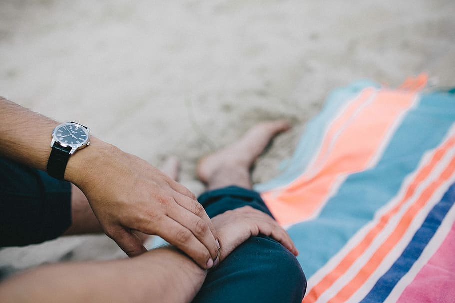 Together at the beach, sand, summer, blanket, holidays, vacations HD wallpaper