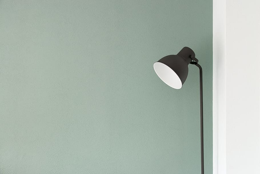 lamp, light, lampshade, no people, copy space, wall - building feature HD wallpaper