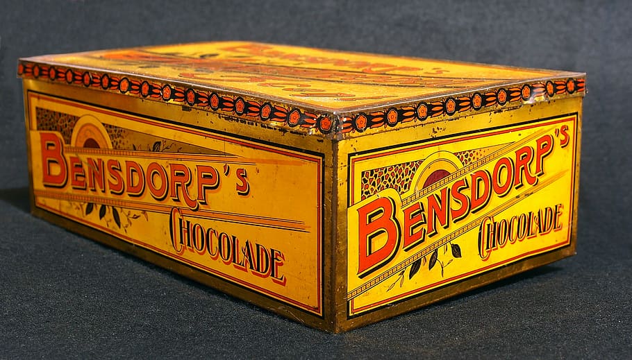 bensdorps, chocolade, box, tin, package, old, retro, vintage HD wallpaper