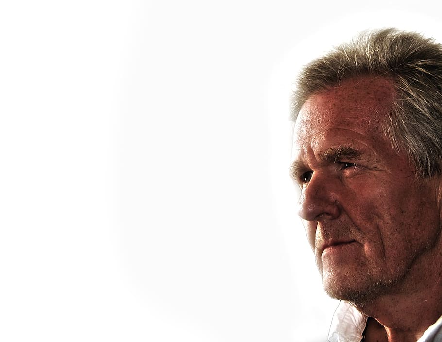man face, distinctive, view, eyes, outlook, direction, senior Adult HD wallpaper