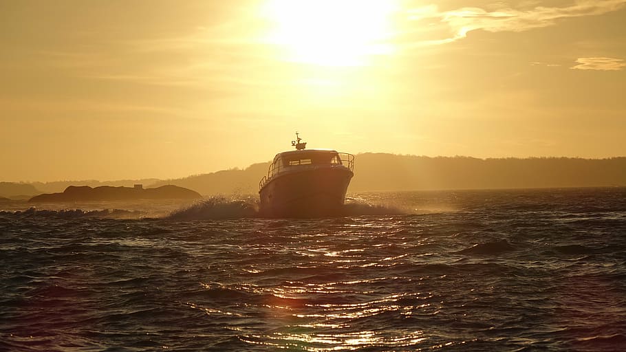 yacht, sunset, water, boot, sea, nautical Vessel, transportation HD wallpaper