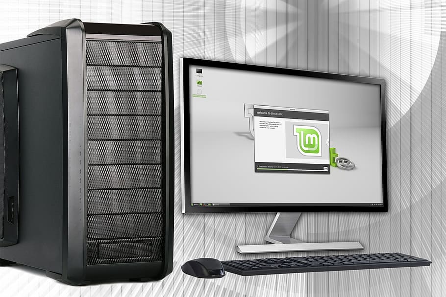flat screen monitor and computer tower, office, pc, desktop HD wallpaper