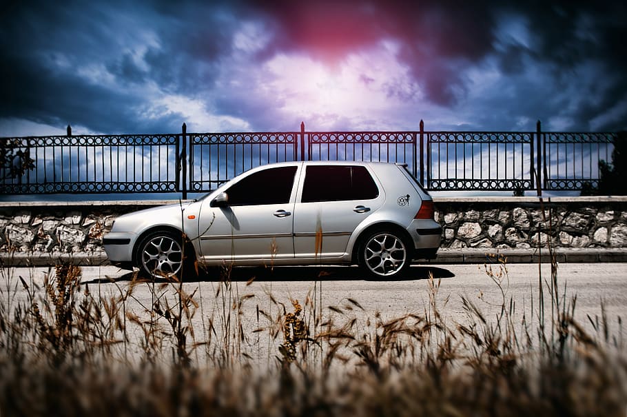 car, golf, cloud, passion, speed, autumn, volkswaven, transportation HD wallpaper