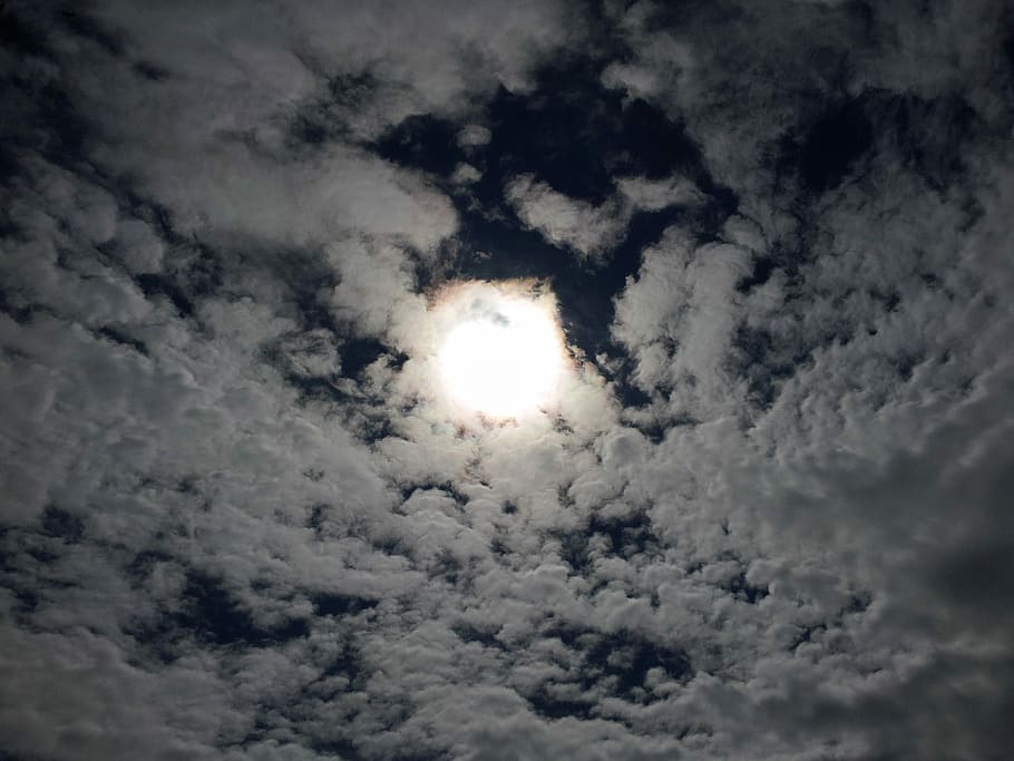 Clouds, Sun, Blue, Sky, cloud - sky, space, nature, weather HD wallpaper