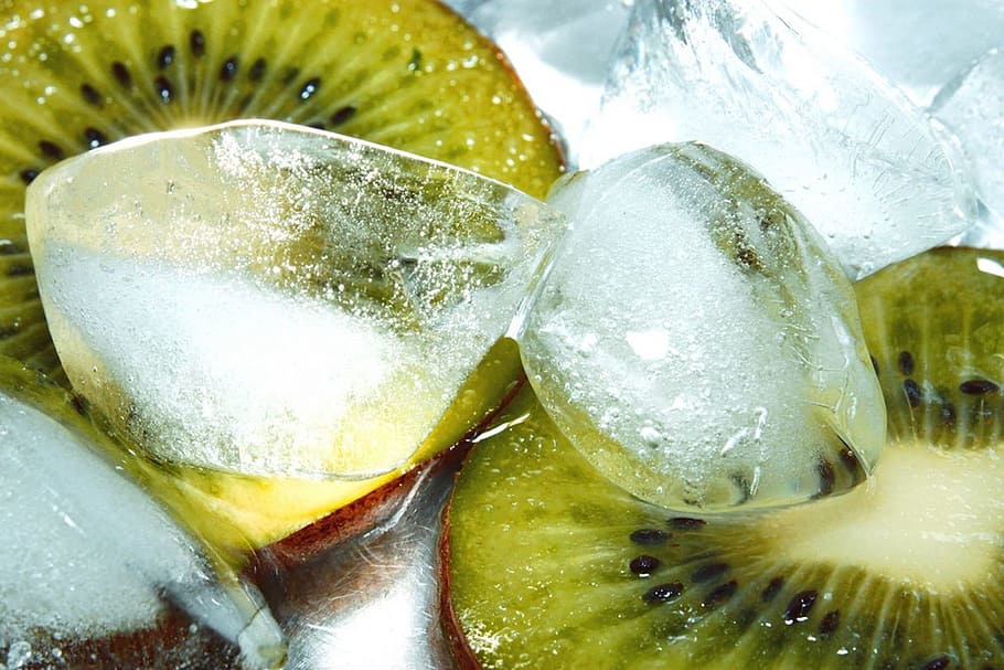Kiwi, Ice, Drink, refreshment, the drink, frozen, cold, sharpness, HD wallpaper