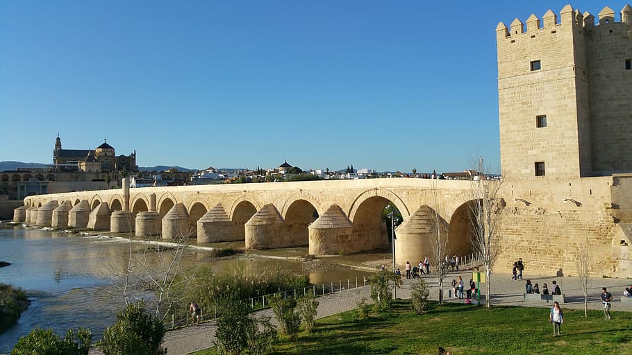 roman bridge of córdoba, cordoba, architecture, built structure, HD wallpaper