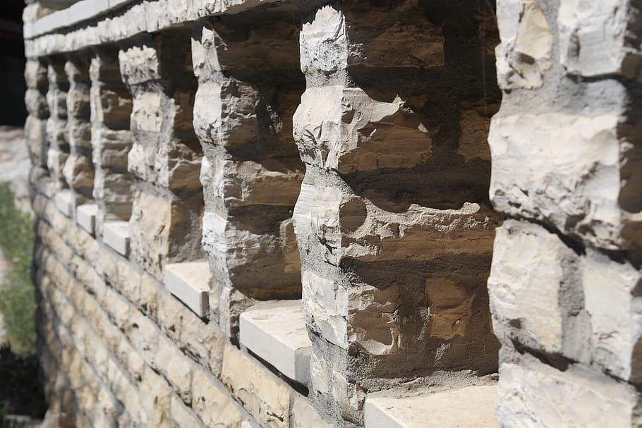 stone columns, ornament, wall, old, architecture, built structure HD wallpaper